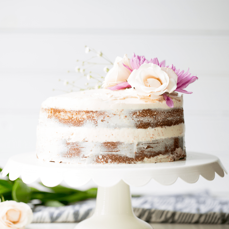 MoMa Cakes - Pink and gold letter cake! Strawberry flavor